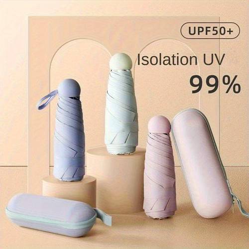 lightweight pocket sized blocking umbrella portable foldable 6 rib design automatic open ideal for daily use outdoor umbrella