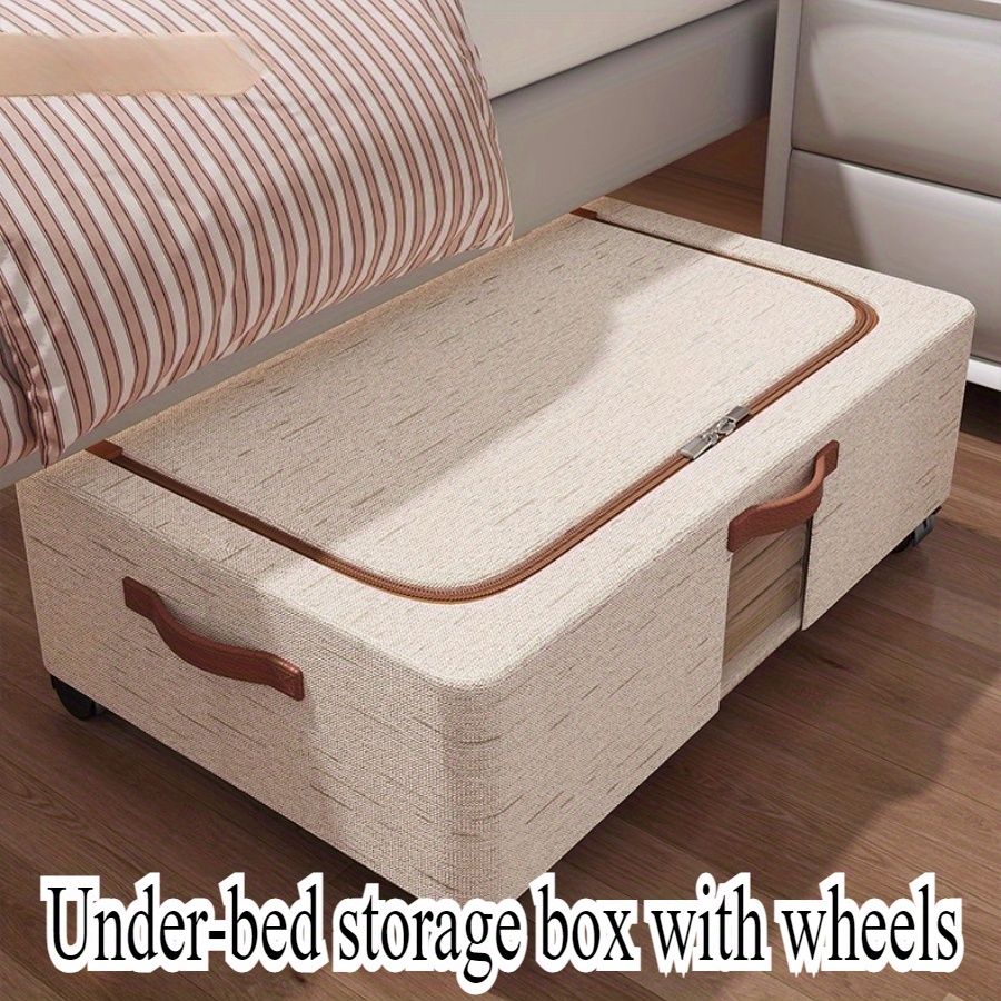 Premium Under-Bed Storage Bins with Wheels & Flip-Top Lid