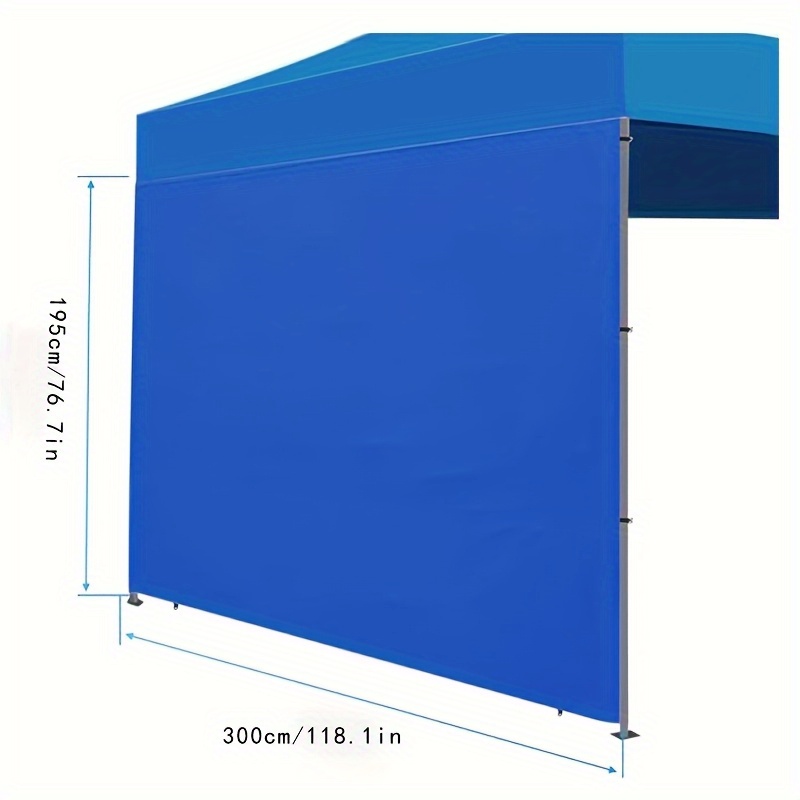 TEMU 118.11" X 76.77" Blue Polyester Tent - Windproof And Sunshade, Suitable For Outdoor Camping Or Street Vending (frame Not Included), Accessory