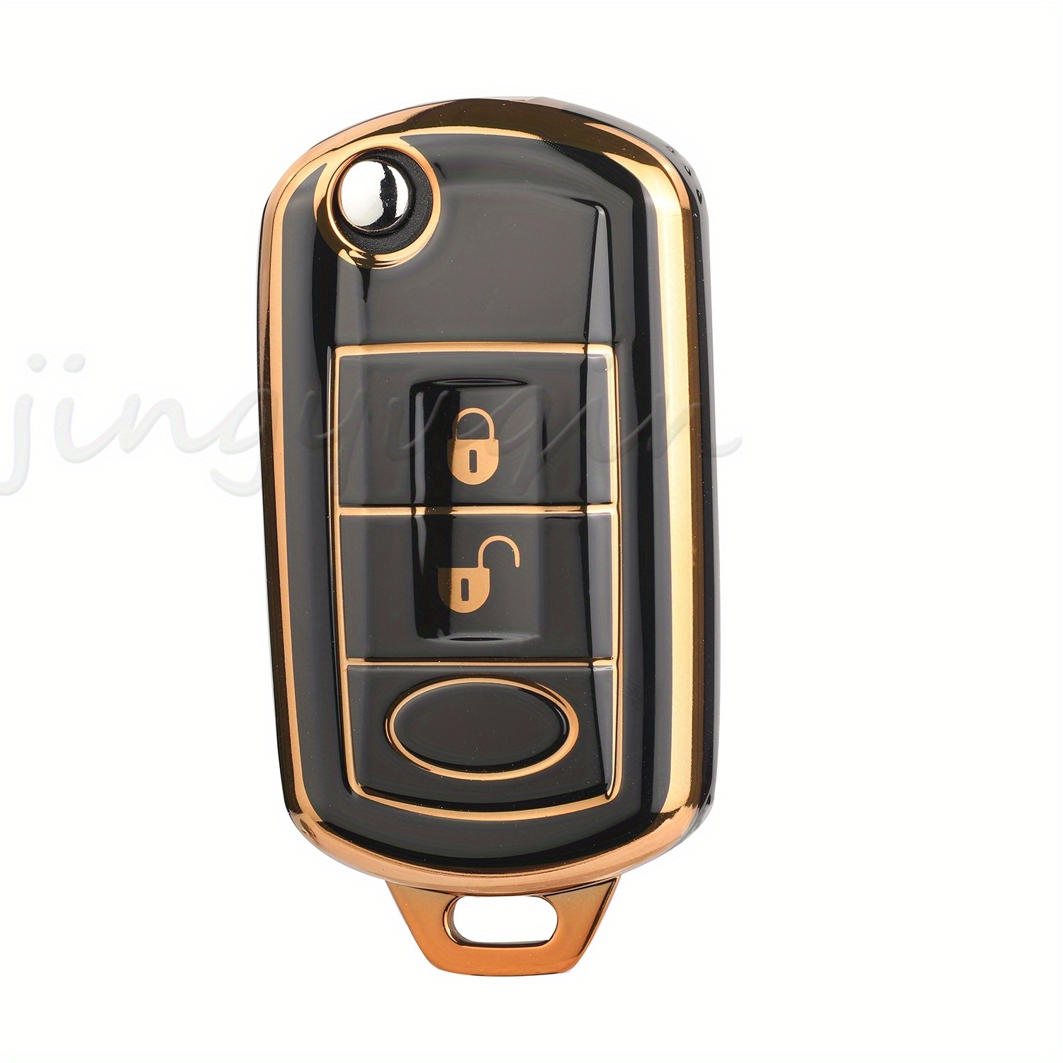 TEMU Jyq 2 Buttons Tpu Auto Key Shell Case Cover For Land For Range For Sport Lr3 Discovery Protected Holder Fob Bag Additions
