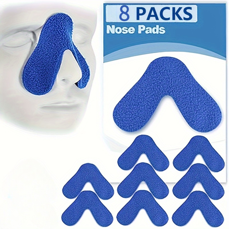 8pcs     set comfortable nose pads reduce leakage and pressure marks non irritating breathable washable nasal bridge pads