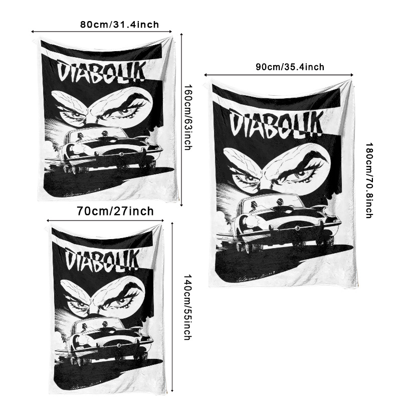 TEMU A High-definition Printed Beach Towel Themed Around Diabolik, Made Of Microfiber For Quick Drying, Perfect For Travel, Pools, Swimming, Sports,