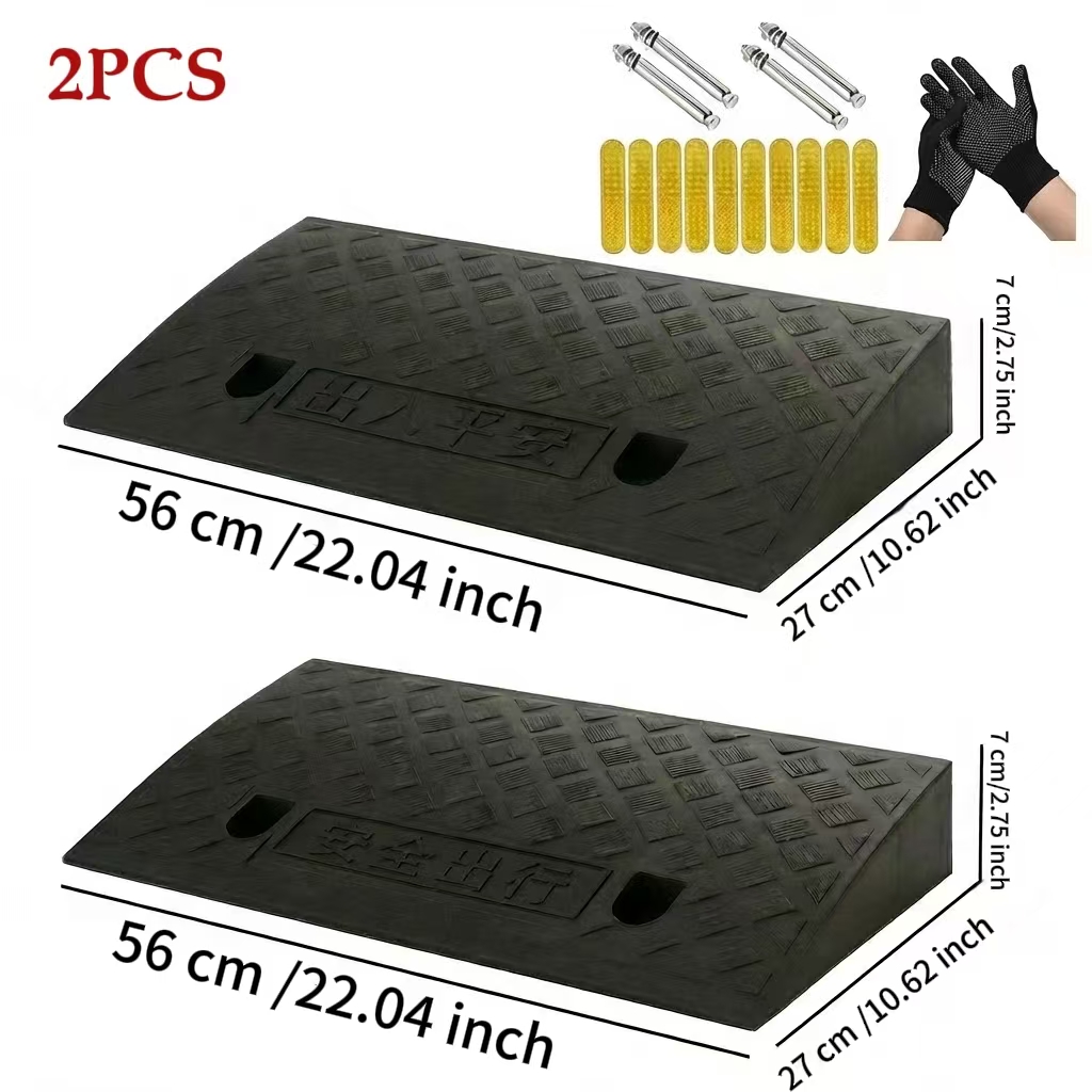 TEMU Sturdy And Durable Portable Ramp, 2pcs Set With Anti-slip Surface - Very Wide, Made Of Durable Plastic, With A , Very Suitable For Such As And