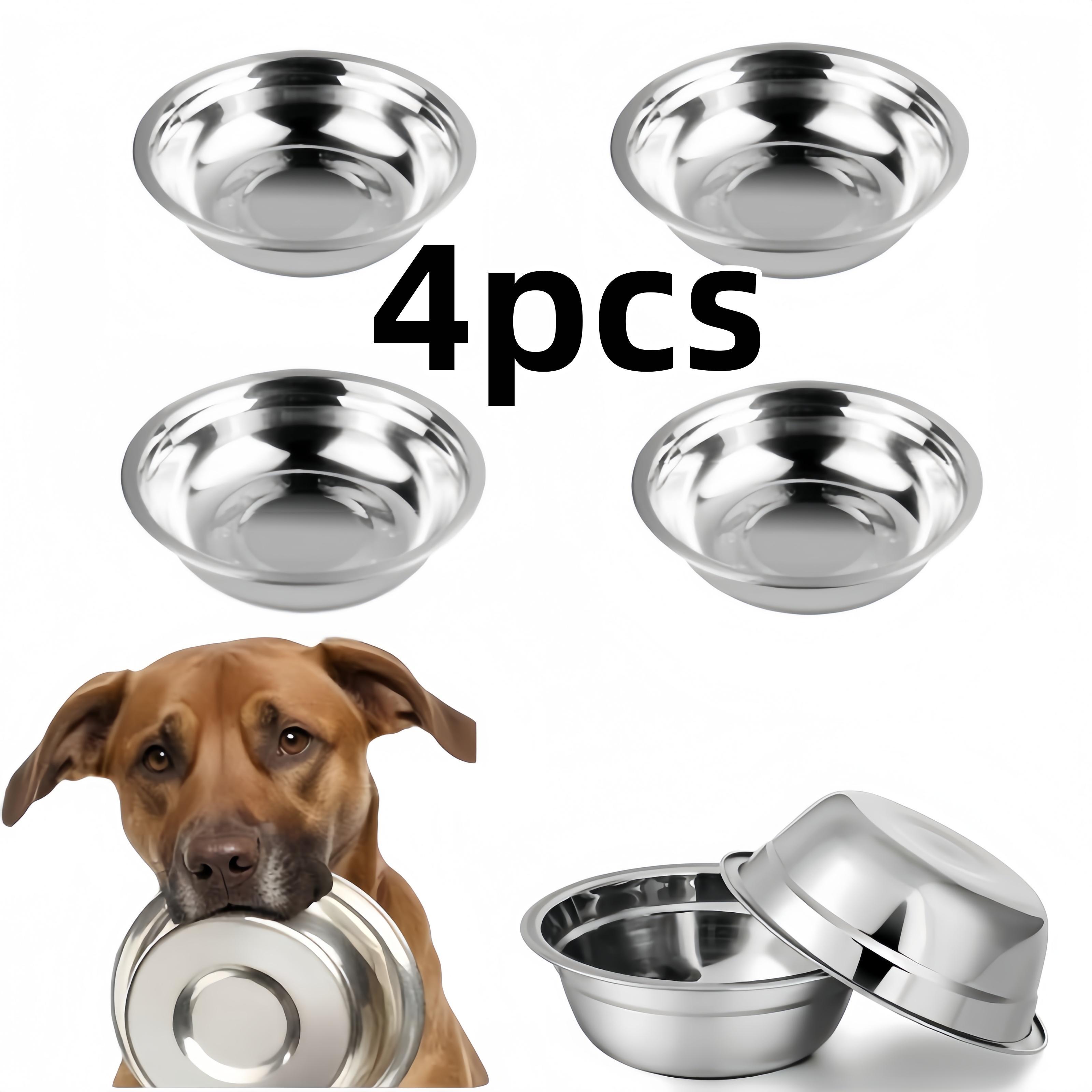 E-shop 2/4/8-teiliges Katzenfressnapf-Set aus Edelstahl, langlebig und leicht zu reinigen, geeignet für Katzen- und Hundefressnapfe