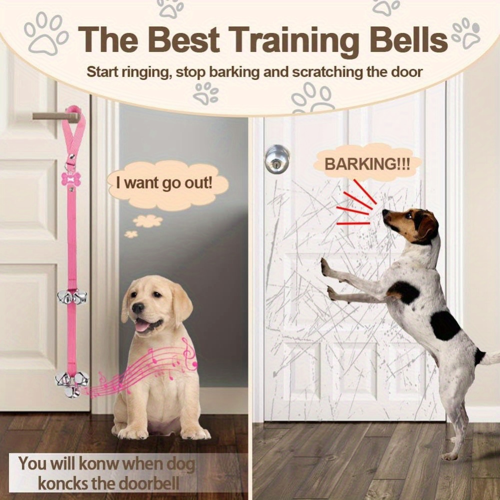3pcs dog door bells puppy train bell Temu