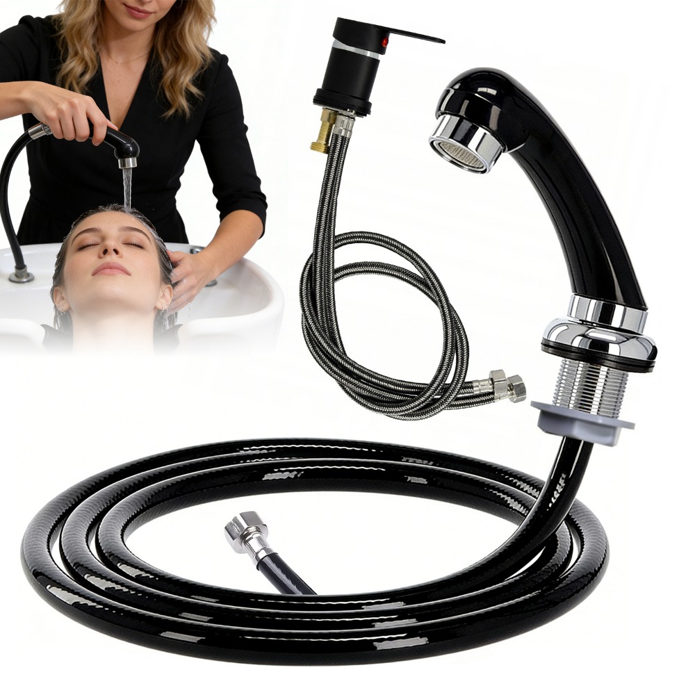 Image of The Washbasin Shower Head With 2 60cm Long 1/2-inch Universal Hoses, Suitable For Hair Salons, Barbershops, And Beauty . For Shower Use For Shower Use