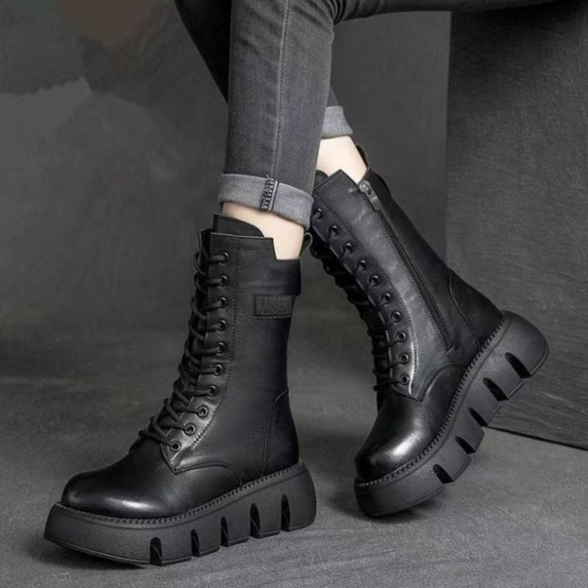 TEMU 9# New Autumn And Winter Thick Soled Warm Women's Boots For Halloween, Casual And Fashionable Women's Boots -garde, , Fashionable, Personalized
