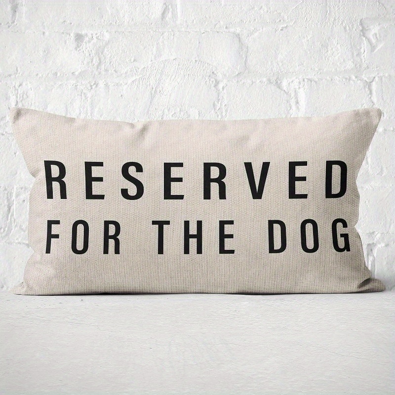 TEMU Housse de coussin -Zi réservée pour chiens, 12 X 20, Coussins pour chiens, Décoration intérieure pour chiens, Cadeaux chiens, Coussin blanc pour