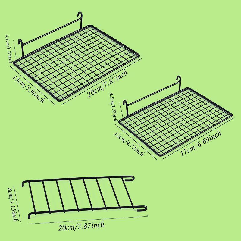 3pcs Stainless Steel Two-Layer Hamster Resting Platform Set