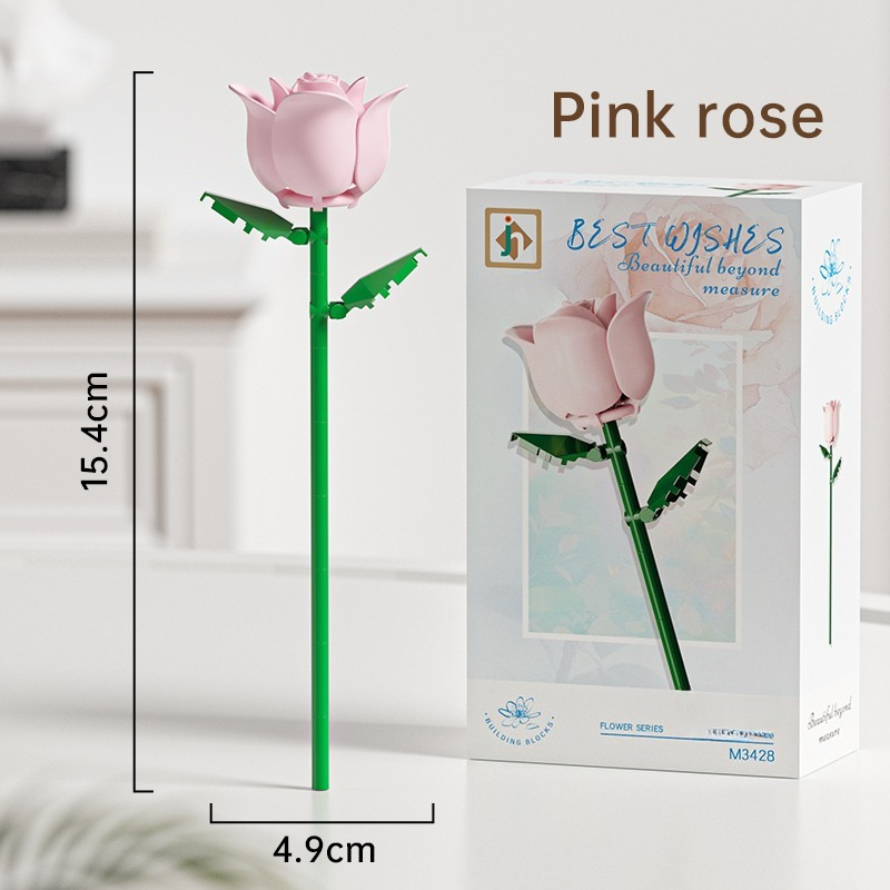 DIY Assembly Building Blocks Flower Bouquet Toy