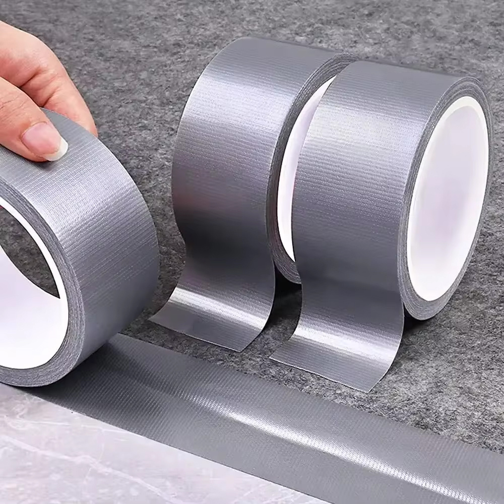 TEMU 2 Rolls Silver Gray Duct Tape, 33ft × 3.1in, For Instant Household/ Professional Repairs, Weather Resistant And Wear Resistant