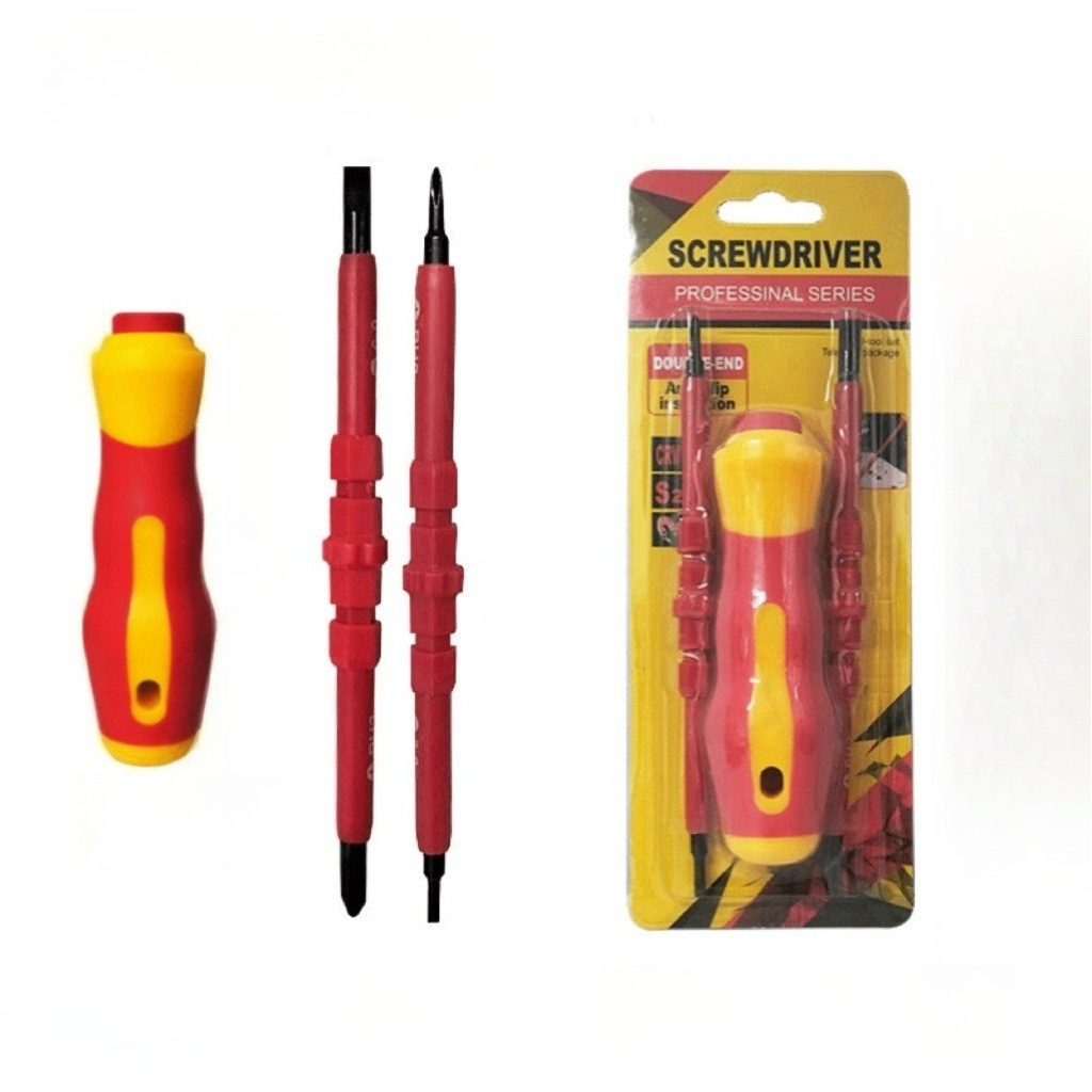 [2026 Upgrade] Red Screwdriver Set - Professional Phillips And Flathead Magnetic Screwdrivers, Ergonomic Non-slip , Durable Material, Suitable For , Electrical Work, And Industrial Maintenance
