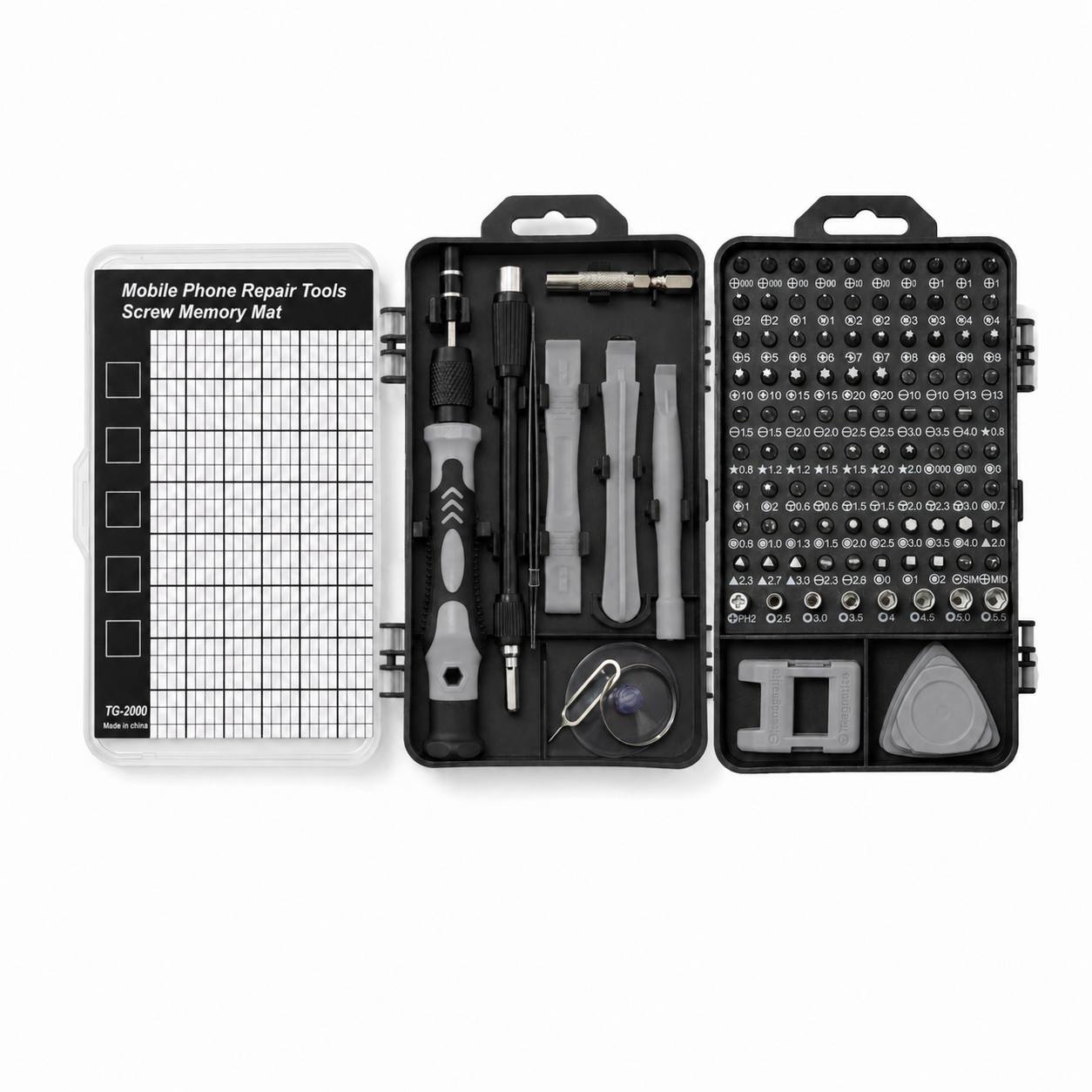 TEMU Jeu de 115 tournevis de à embout avec poignée antidérapante - Kit d'outils de réparation adapté pour l'électronique, les smartphones, les
