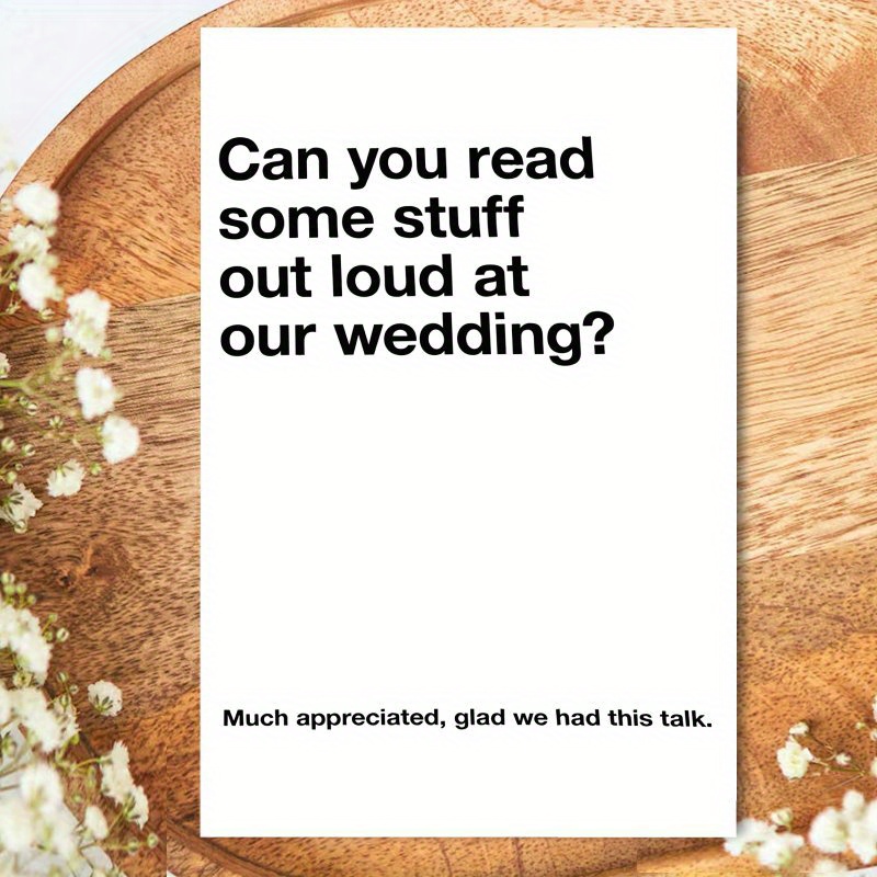 TEMU Fun Wedding Invitation Card Gift 1pc - , Ideal Gift For Friend Brother Sister Son Daughter Husband Boyfriend Girlfriend Wife Bestie