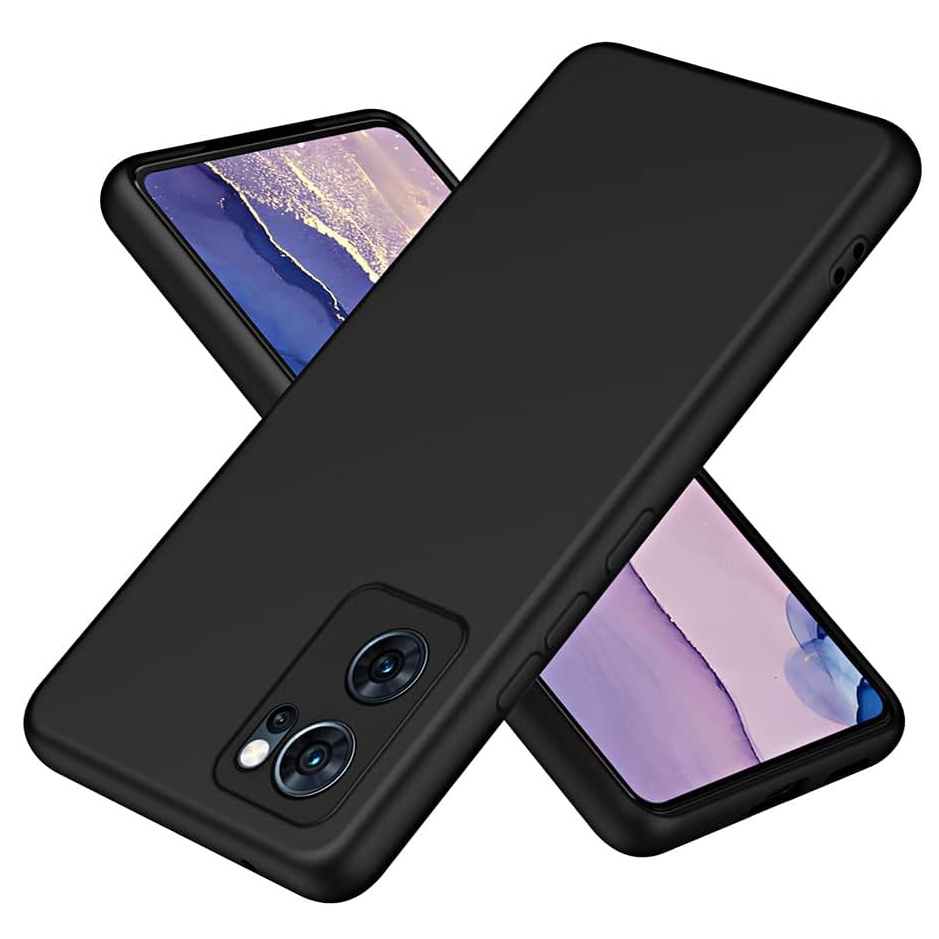 TEMU Phone Case: Case For Oppo Find X5 Lite 5g, Black Soft Silicone Case, Anti-scratch Shockproof, Bumper Protective Phone Cover