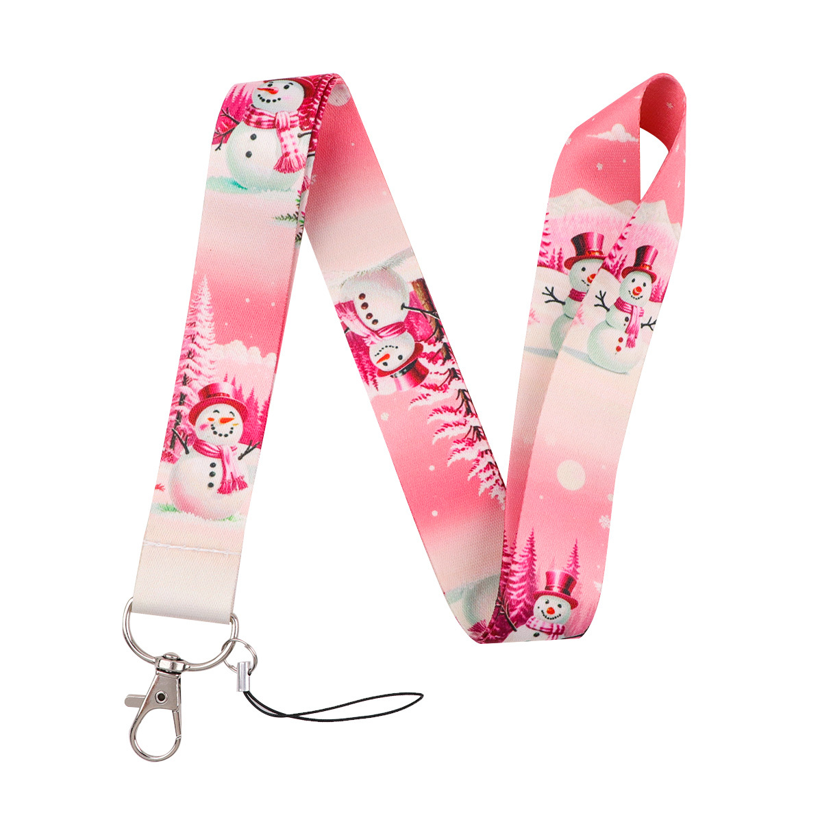 TEMU 1pc de Navidad con Diseño de para Identificación, Cordón para el Cuello con Estampado de de Nieve Navideña, Llavero con Cordón para Teléfono con