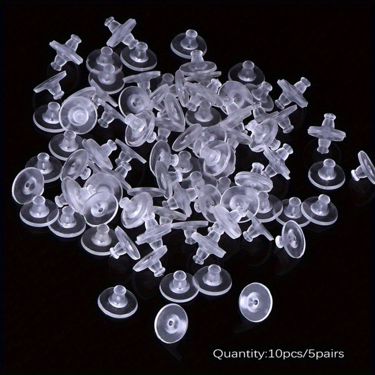 10/ 20pcs Silicone Earring Backs - Rubber Safety Plug With Soft Clutch Needle For Drooping Ears - Jewelry Made End Cover
