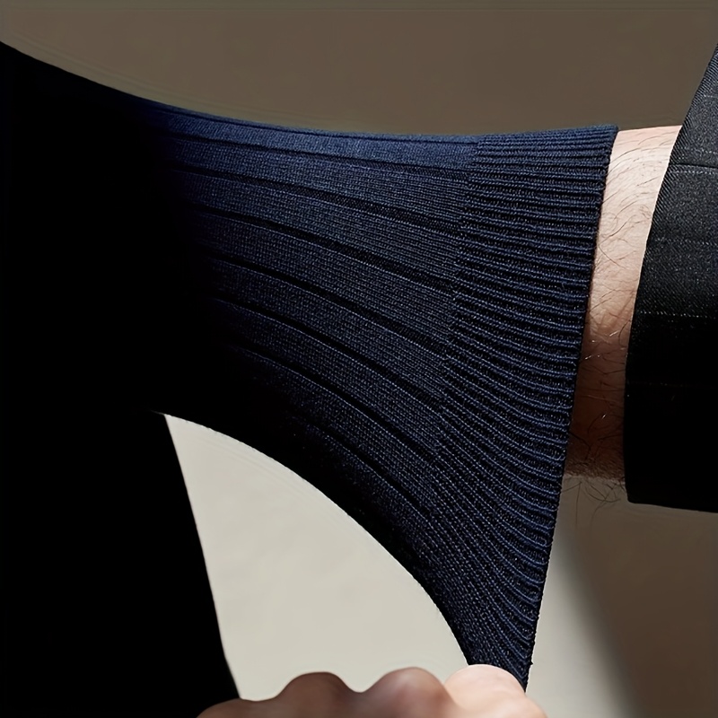 5 Pairs/7 Pairs of Men'S Suit Socks - Soft, Breathable Moisture-Wicking - Suitable for Calf Socks, Solid Color Versatility for Business Casual Outdoor Wear, a Gift for Him (Black, Dark Gray, Navy Blue, White, Dark Brown), Formal Wear Additions