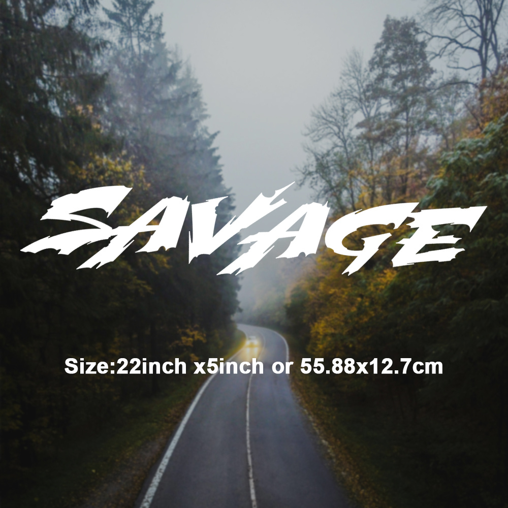 Large Savage Version Truck Window Windshield Lettering Decal Sticker Decals Stickers Drift Dub Jdm Fresh Detailed 4x4 22"