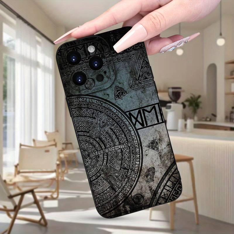 Phone Case: Minimalist Creative Compass Pattern Trendy Summer Fresh Anti-Drop Frosted Phone Case for iPhone 16E/16/16PRO/16PLUS/16PM/15/15PLUS/15PRO/15PROMAX/14/14PLUS/14PRO/14PROMAX/13/13mini/13PRO/13PROMAX/12/12mini/11/Plus/Pro/Max/7/8/SE/XS/XS 0