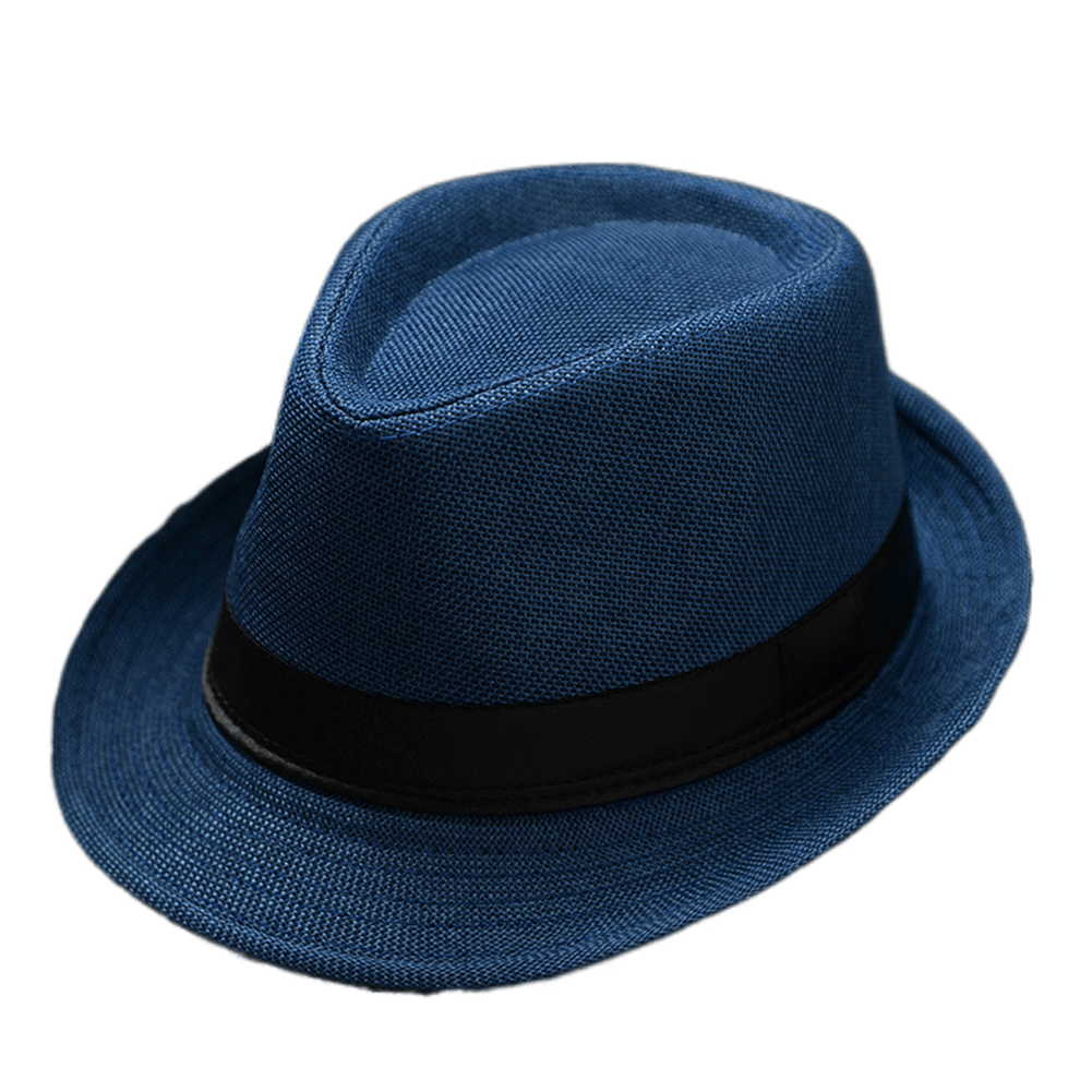 

1pc Unisex Summer Classic Hat, , Vintage Wide , Breathable Foldable Jazz Cap, , Woven Polyester, Trilby