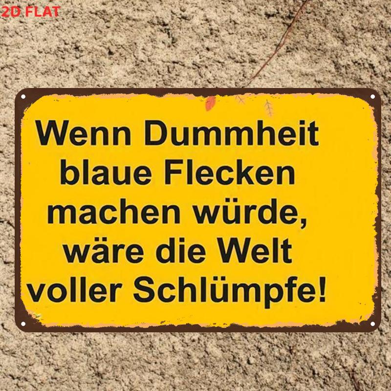2d Plane, 1 Retro Wooden Fun German Quote Sign, Pre-drilled, Suitable For Indoor, Garden, Outdoor, Home, Office, Bathroom Decoration