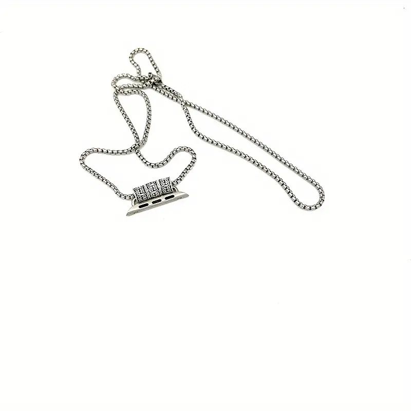 TEMU Correa de reloj con collar colgante de enfermera de tallado vintage plateado para Apple Watch, 38 mm 40 mm 41 mm 42 mm 44 mm 45 mm 46 mm 49 mm,