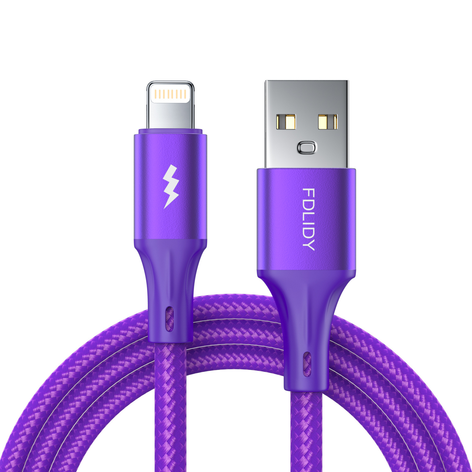 Nabíjecí a datový kabel USB-A na Lightning 1 m – fialový