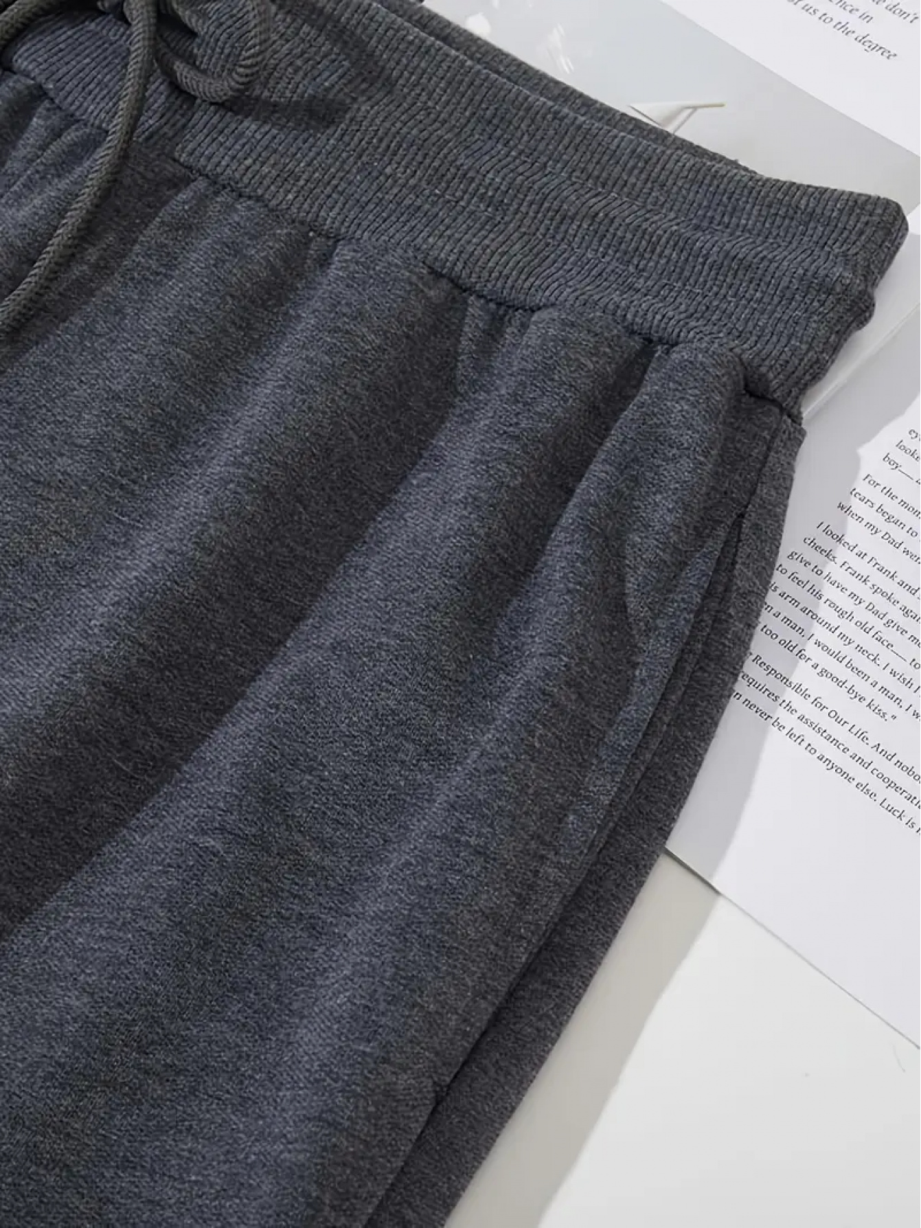 3pcs Men's Casual Sweatpants with Hood, 'Abidos Logo'Print design,Drawstring Design,Lightweight, Elastic, and Breathable, Suitable for Spring and Autumn Outdoor Sports. Loose Fit, Men's Sport Pants/Men's Long Pants, Running Pants, Workout Pants