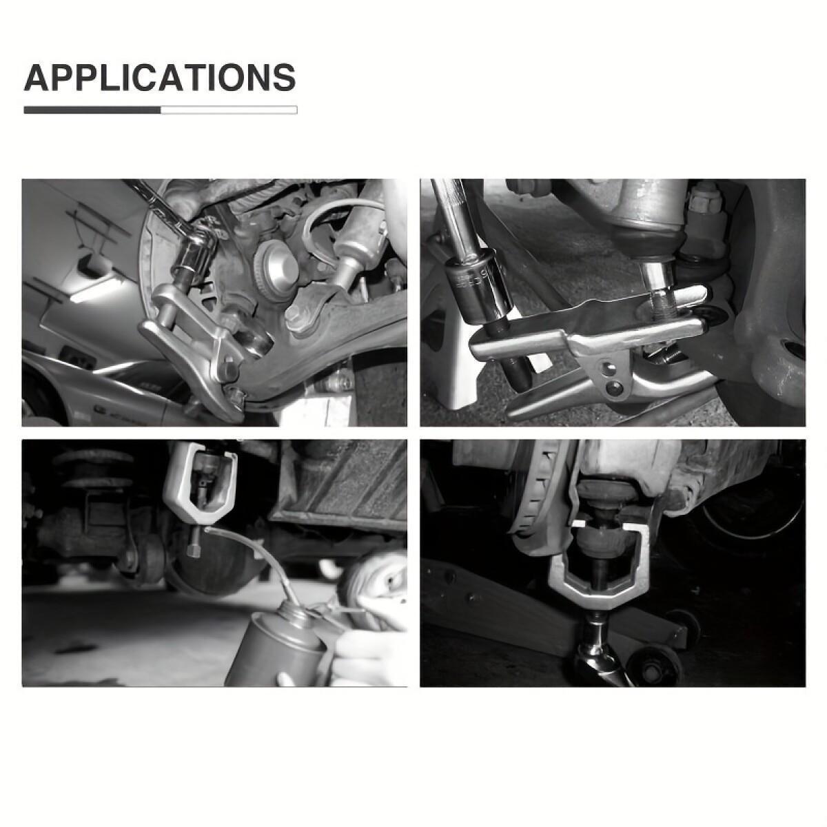 5pcs heavy duty professional steering and ball joint removal tool set lower control arm and tie rod ball joint extractor ball joint puller steering system removal tool kit compatible with most cars suvs and trucks without battery Product details 3