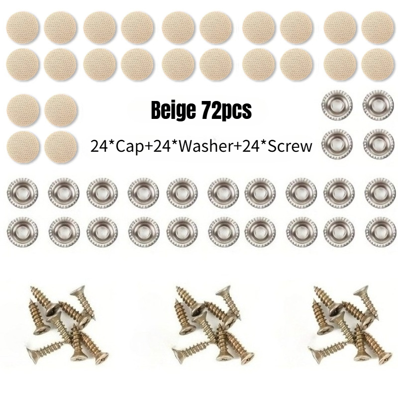 TEMU 72pcs (24 Sets) Roof Clips, Roof Repair Kit, Diy Car Roof Clips For Car Owners, 1 Fasteners, , For Glue, Nylon Lining Reinforcement, Used For
