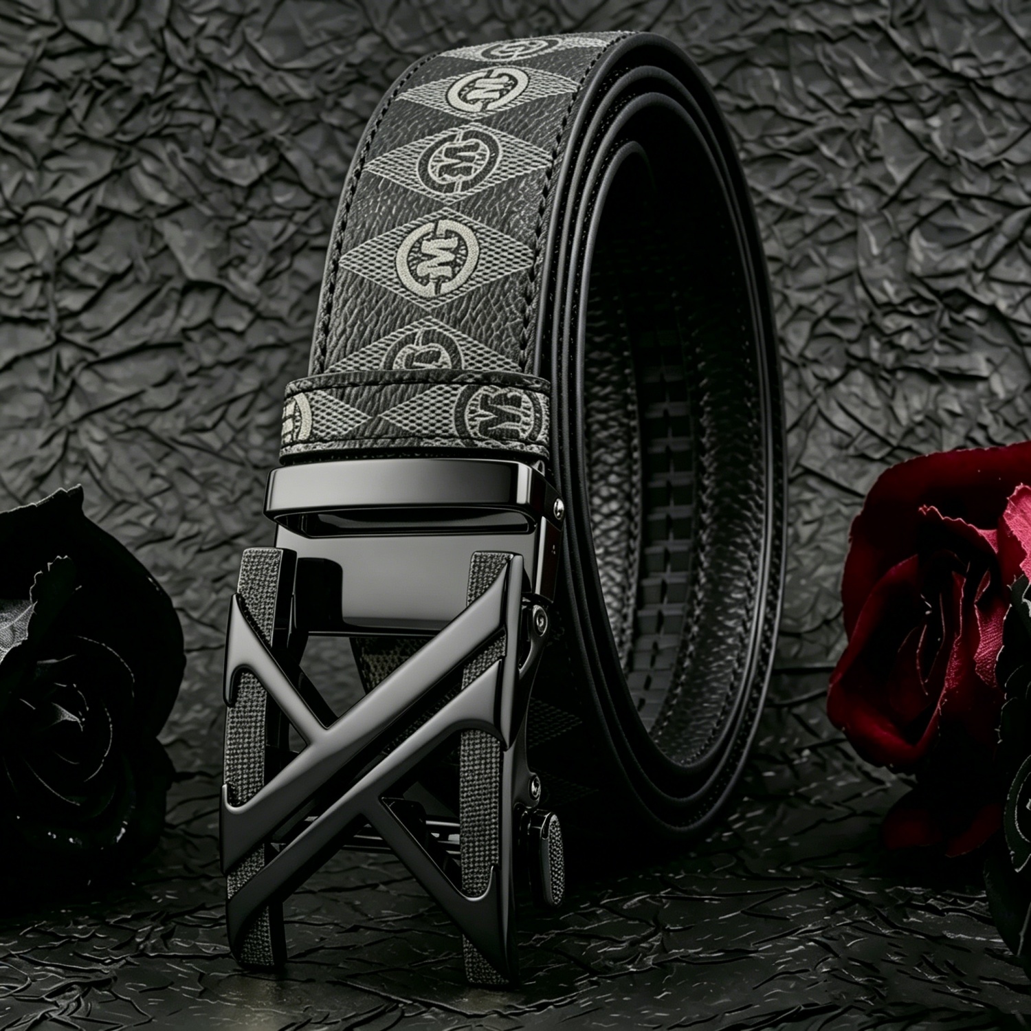 Poyyas Stylish Alloy Men Belt For Women Alloy - Fashion Daily Decoration Jeans Belt - Fashion Letter M Perfect Accessory For Business And Casual Belt