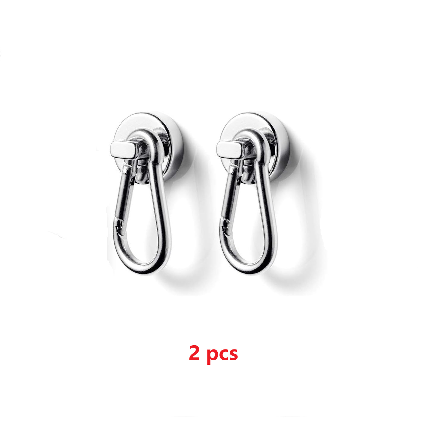 TEMU 2pcs Silvery Heavy-duty Hooks Clip - 360-degree Rotation Design, Stable Load-bearing Suitable For Bbq, Kitchen, Garage And Cruise Use Kitchen