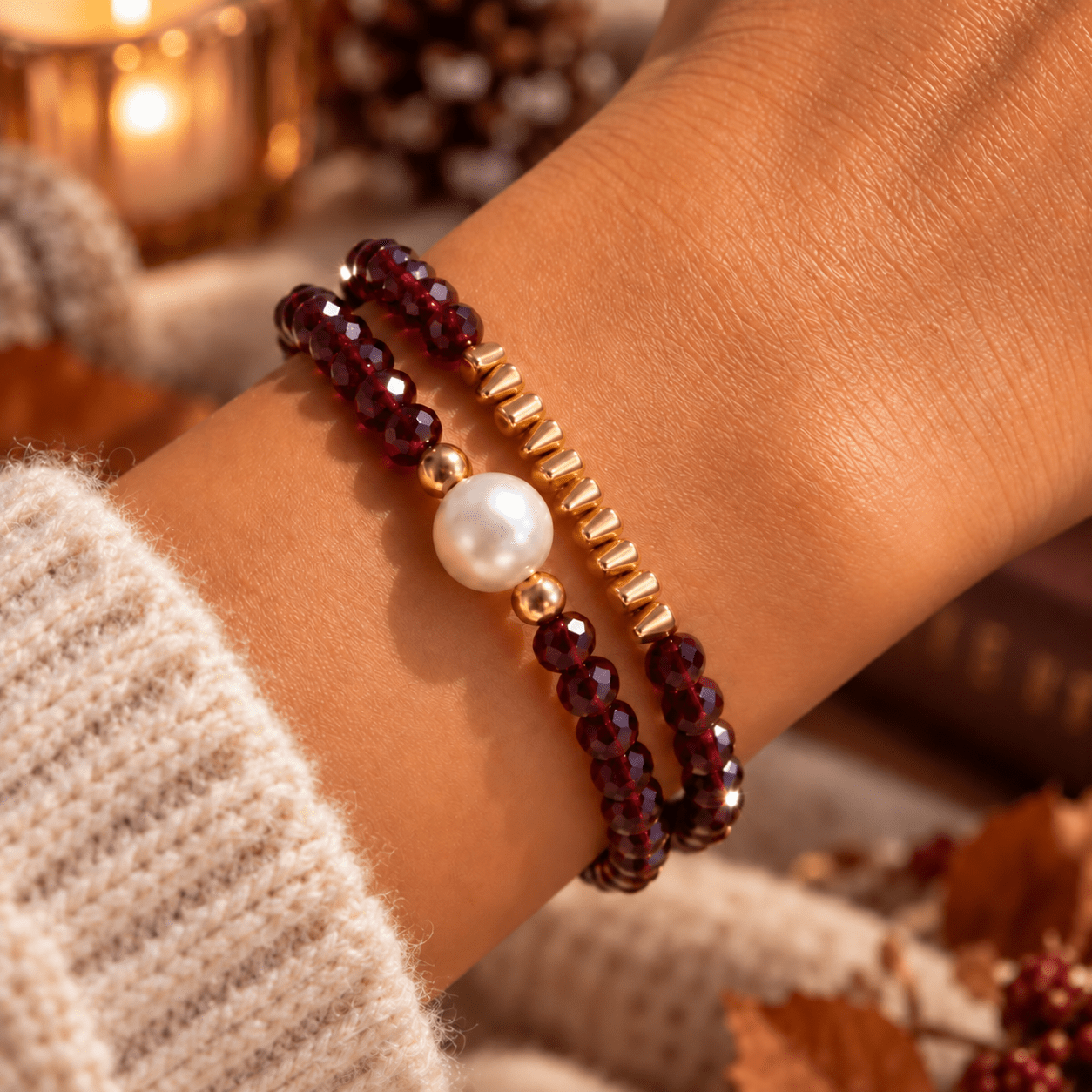 TEMU 2 di braccialetti da donna di fascia , eleganti, , geometrici, con perline, regolabili, accessori di gioielleria da donna, per uso , vacanze,