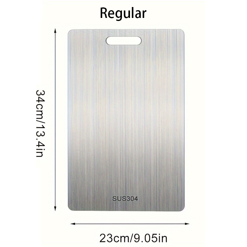 TEMU Premium Stainless Steel 2025 Double-sided - Food Grade Stainless Steel Cutting Board For Kitchen And Dining