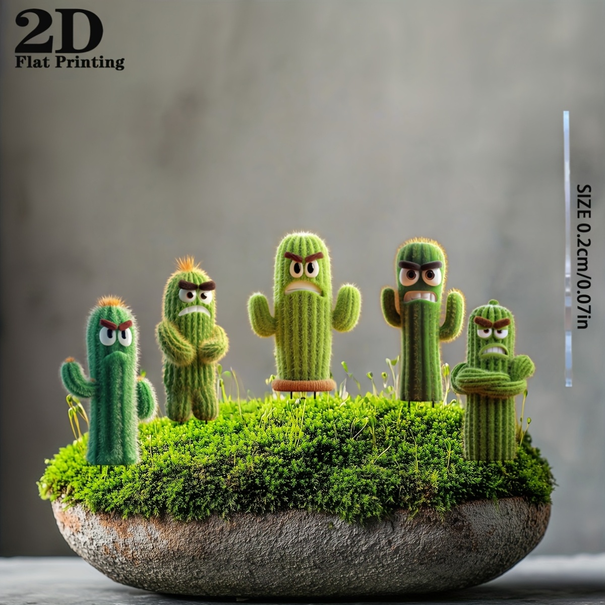 2d flat 2d flat 2d flat miniature cactus companion garden stakes exquisite decorative ornaments for flower pots ideal for gardens courtyard planters and outdoor decorations a perfect gift for plant lovers a very fun present 2d flat