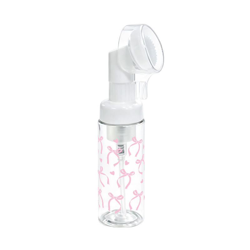 TEMU 1 flacon de pompe de nettoyage en mousse, tête de brosse de massage, double pour et les cheveux, portable et réutilisable