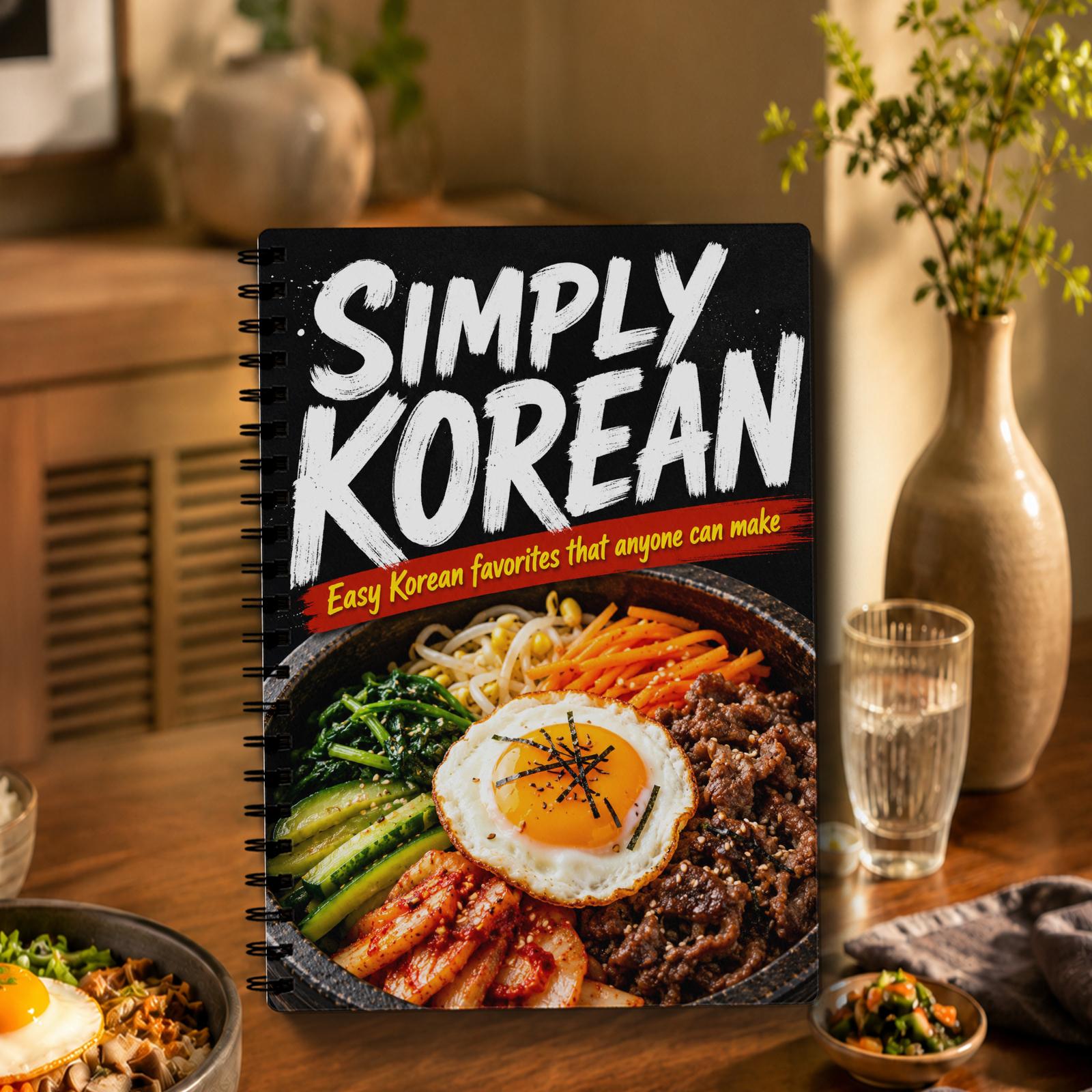 TEMU Easy Korean Cooking Notebook For Beginners: Step--step Book With Korean Bbq & Meal Planner Pages, Suitable For Home Kitchen, Weeknight Meals,