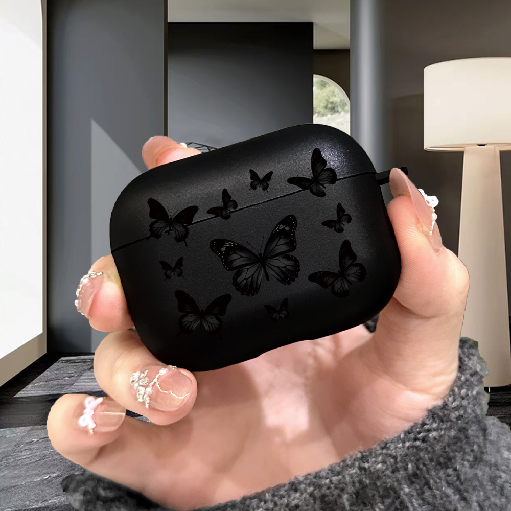 TEMU Stylish Protective Case Suitable For For Airpods 4, 3, Pro3, , And Pro With A Silhouette . Made Of Tpu Material, Lightweight, Durable,