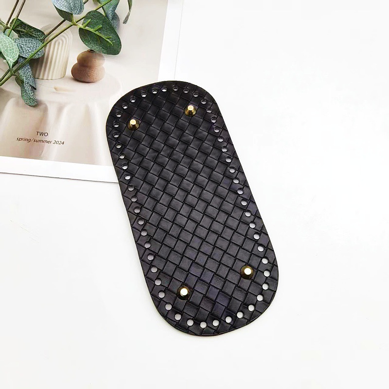 TEMU 25*12 Fond en PU à carreaux tricotés de nouvelle pour sacs main, base idéale, accessoire pour les sacs au crochet avec stock prêt, le meilleur