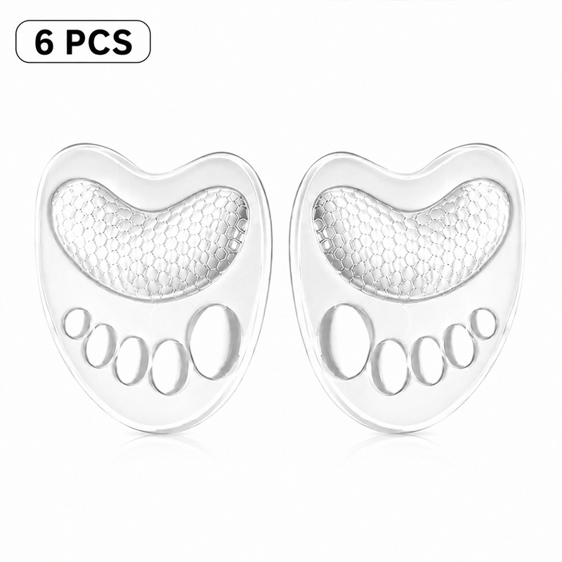 TEMU 6pcs Coussinets Antidérapants en Silicone, Coussinets Metatarsiens Doux, Adaptés aux Talons Hauts, Lavables et Réutilisables, Coussinets de Soin