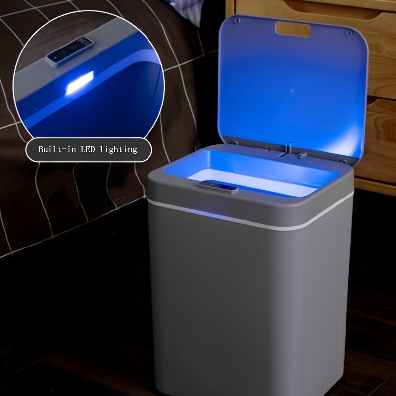 

Touchless Trash Can - 4.23gal Large Capacity, Quiet Close, Waste Bin For , Ideal For Kitchen, Bedroom, Bathroom