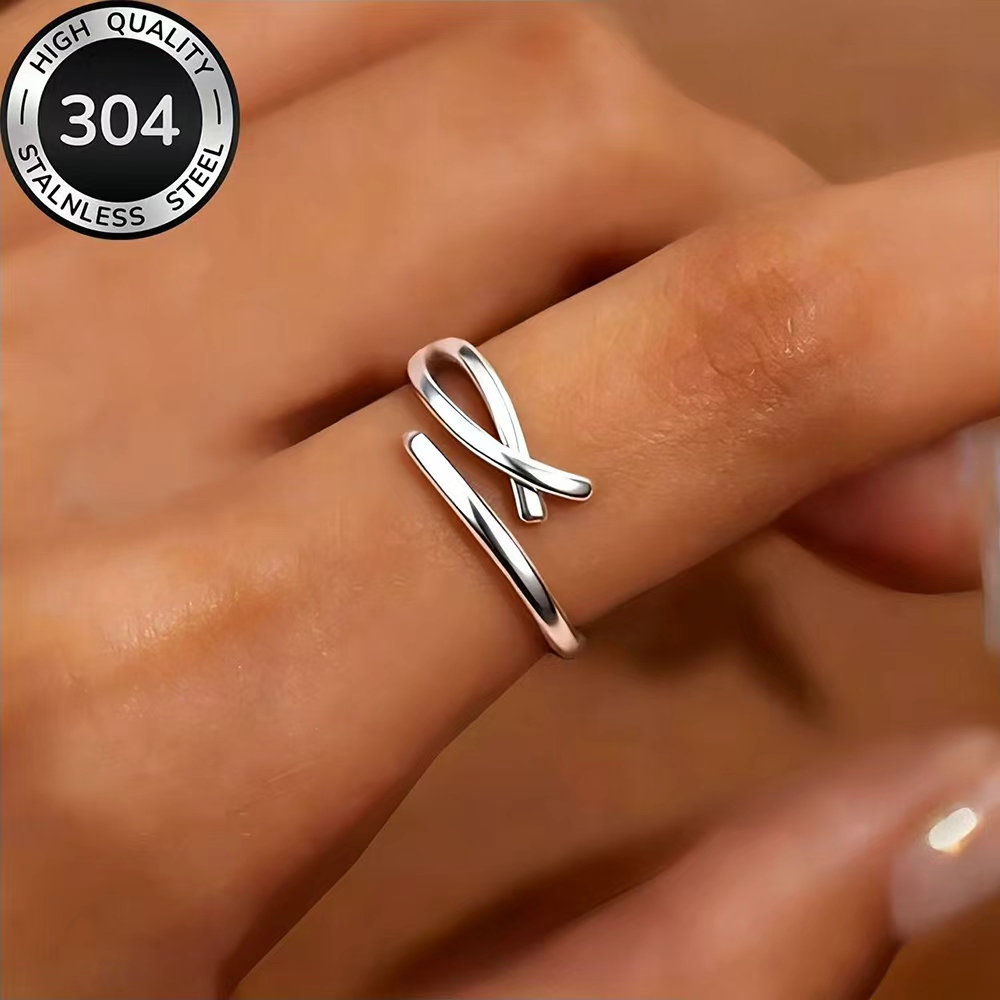 High-quality Hypoallergenic Stainless Steel Open-ring, Tarnish-resistant, Simple and Elegant, a Fashionable Women's Ring Suitable for Daily Wear or Parties, a Jewelry Accessory, and a Delicate Gift for Women.