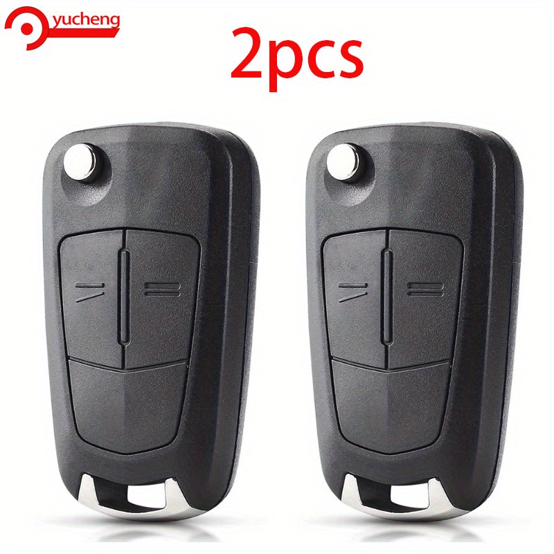 Image of 2pcs Flip Key Shell For H D Vectra C 2buttons Remote Car Key Case Uncut Blade Blank Replacement