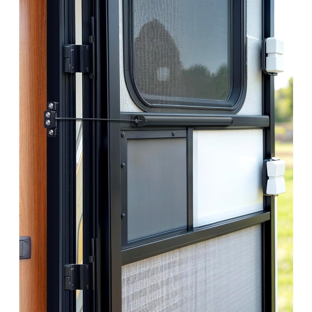 TEMU Ferme-porte à ressort pour porte moustiquaire de camping-car, 1 pièce, accessoires intérieurs pour camping-car, essentiels pour , pièces de