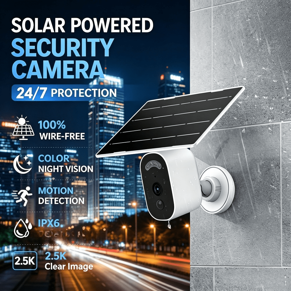 Jooan Solar Outdoor Wireless Wifi Security Camera, Intelligent Pir Motion Detection, Ipx6, Night Vision, Audio, Sd Card/cloud Storage, 2.4ghz Wifi, Intelligent Security Camera