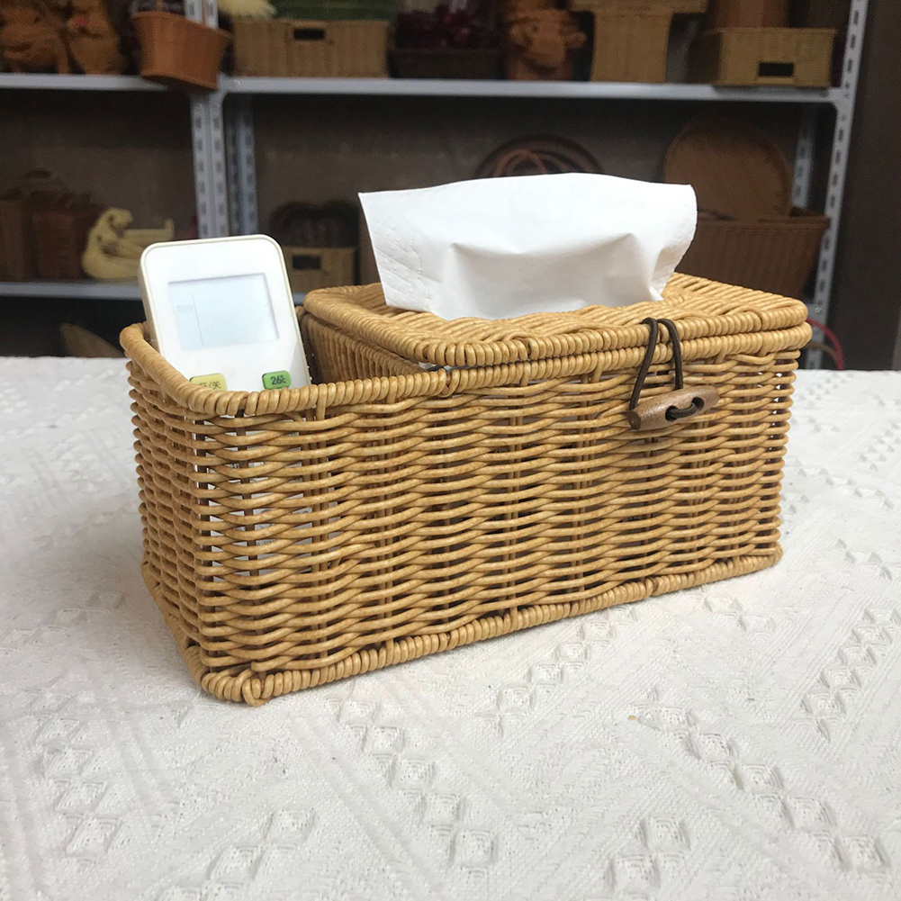   rattan tissue box holder rustic animal shaped design with brushed   natural wicker material for bathroom kitchen decor decorative holder rustic decor woven rattan bathroom decor and accessories Product details 1