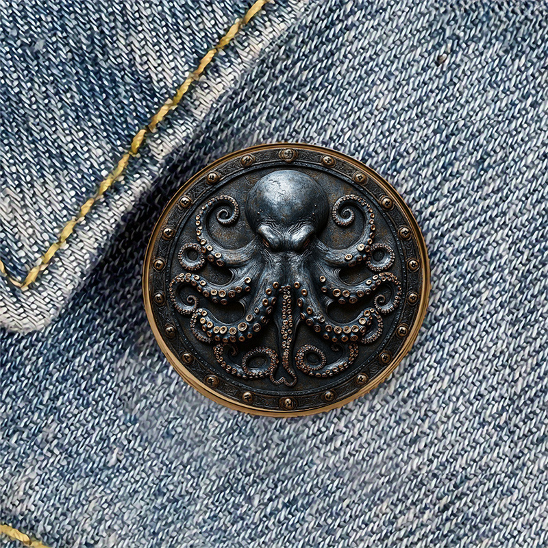 TEMU 1pc Round Brooch Badge For Backpacks, Hats, Clothes, Shoes, And Boots Decoration