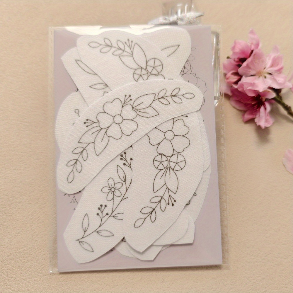 10pcs Water-Soluble Embroidery Kits for Beginners and Professionals