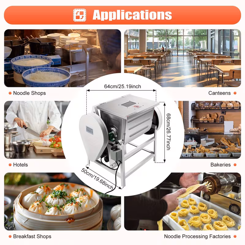 110v commercial dough mixer electric stand heavy duty pizza dough mixer flour mixer max mixed dough 15kg 30qt for homes restaurants and Product details 0